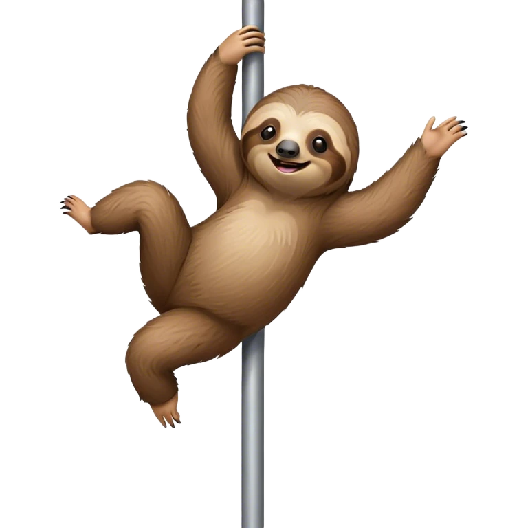 sloth dancing on a pole emoji