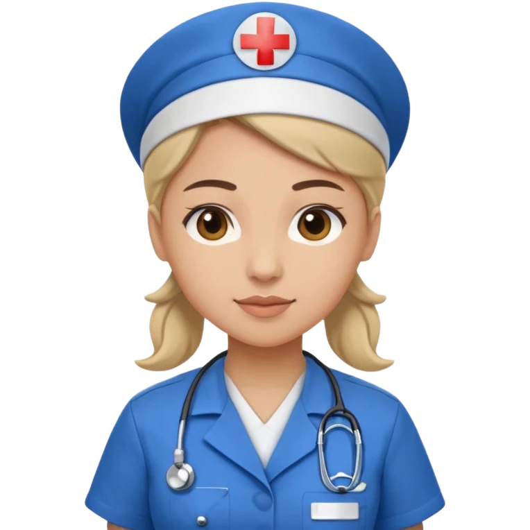 nurse wearing blue uniform emoji