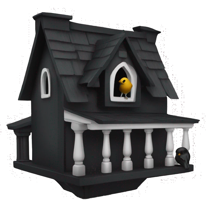 Nevermore Academy Addams house birdhouse  emoji
