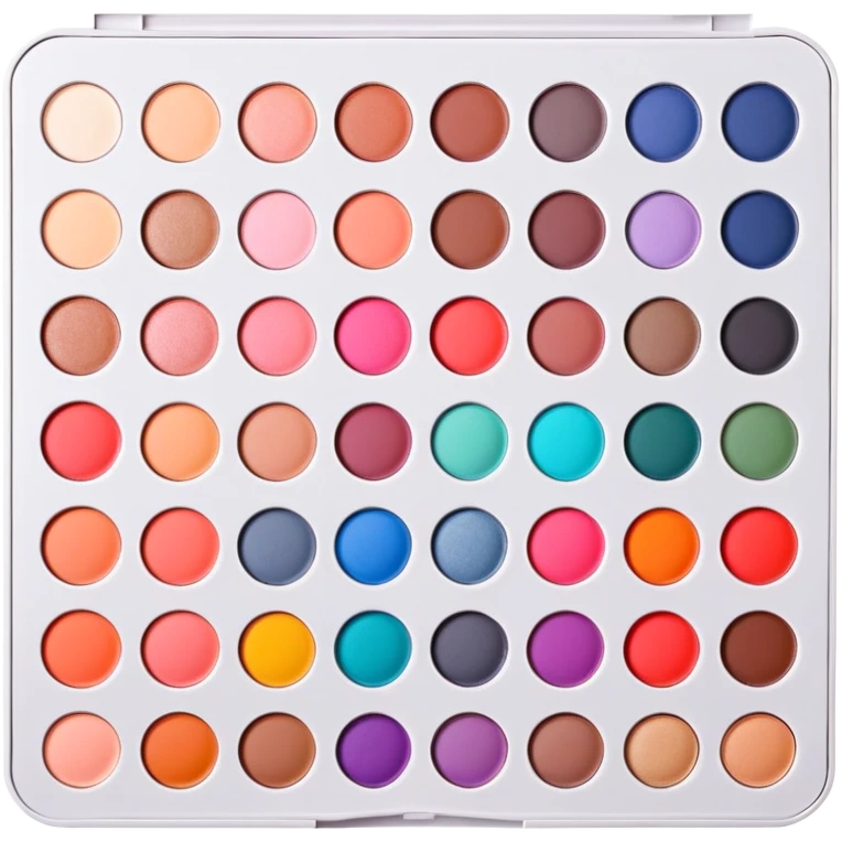 Makeup palette with colorful eyeshadows emoji