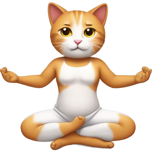 yoga cat emoji