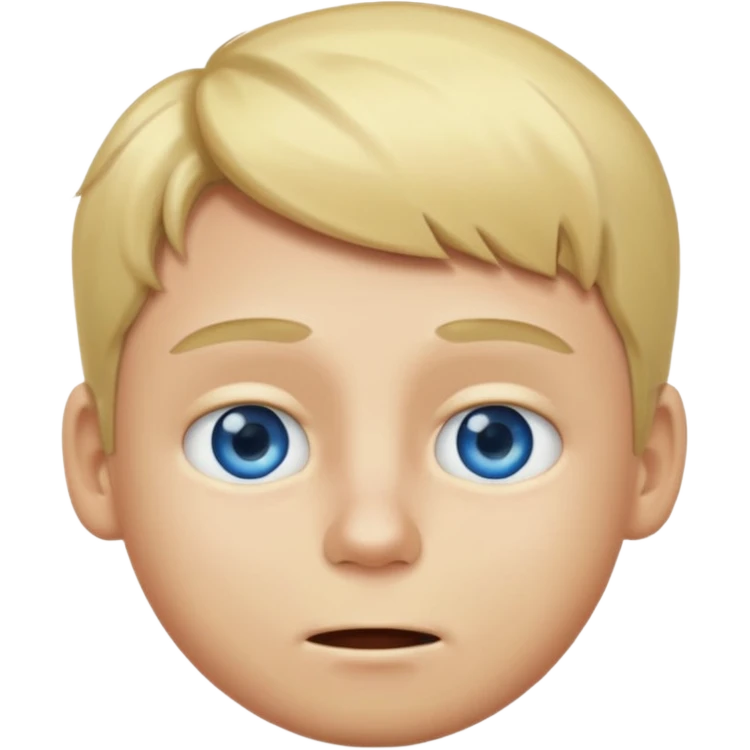 smelly boy, blond with blue eyes. emoji
