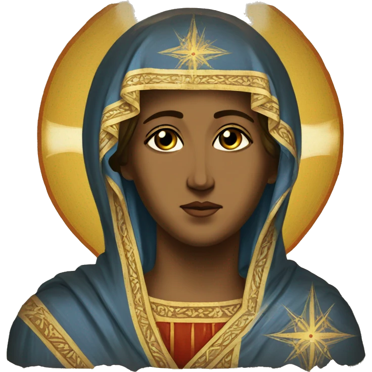 Orthodox Icon byzantin Theotokos emoji