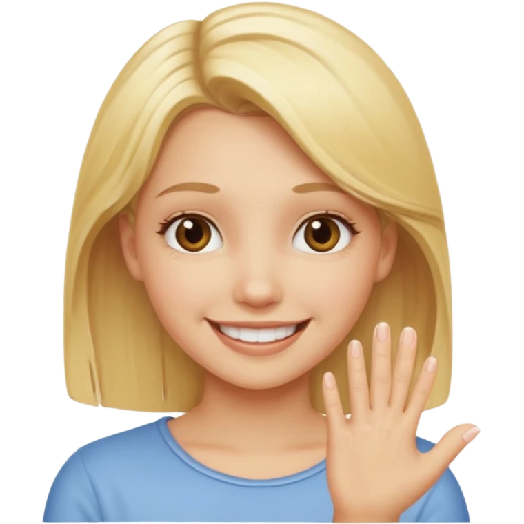 fingermouthing el gesto que es tan viral ahora en tik tok que le haga una chica rubia emoji