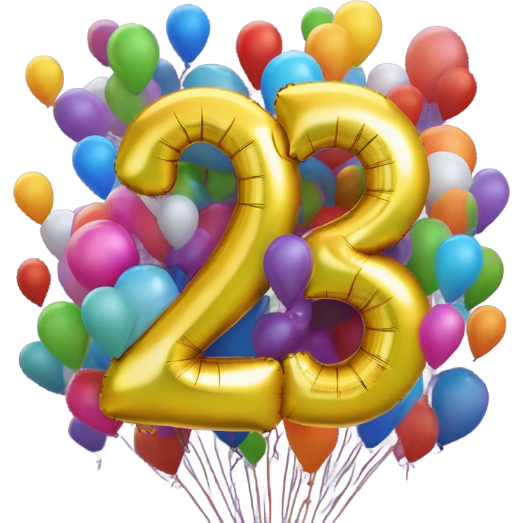 33rd birthday balloons emoji