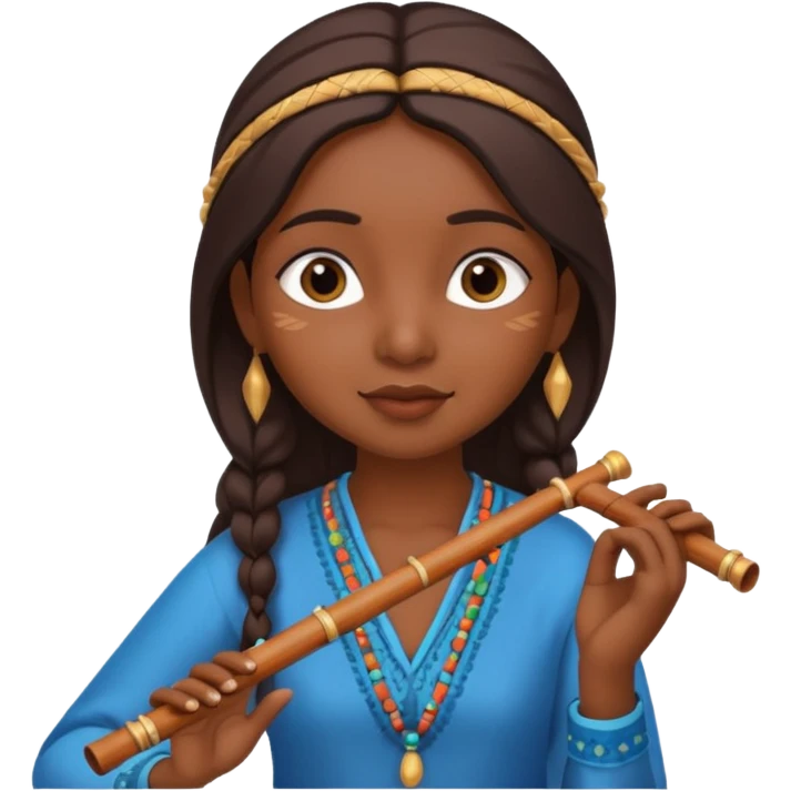 Indian Girl With Fluteü emoji