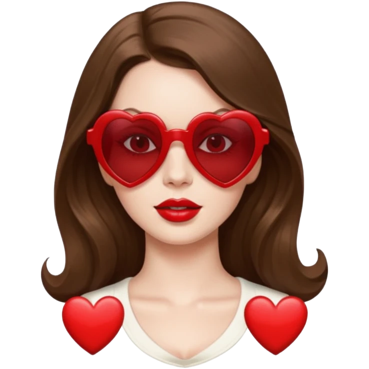 Lana del Rey heart shaped sunglasses emoji