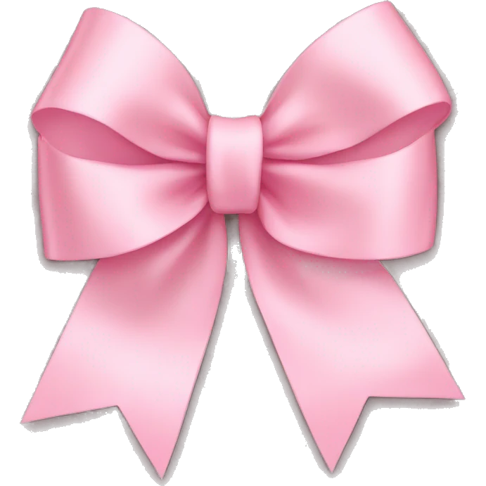 light pink ribbon bow emoji