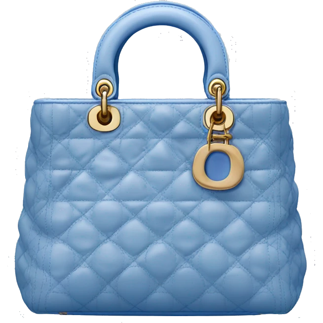 Blue lady Dior bag emoji