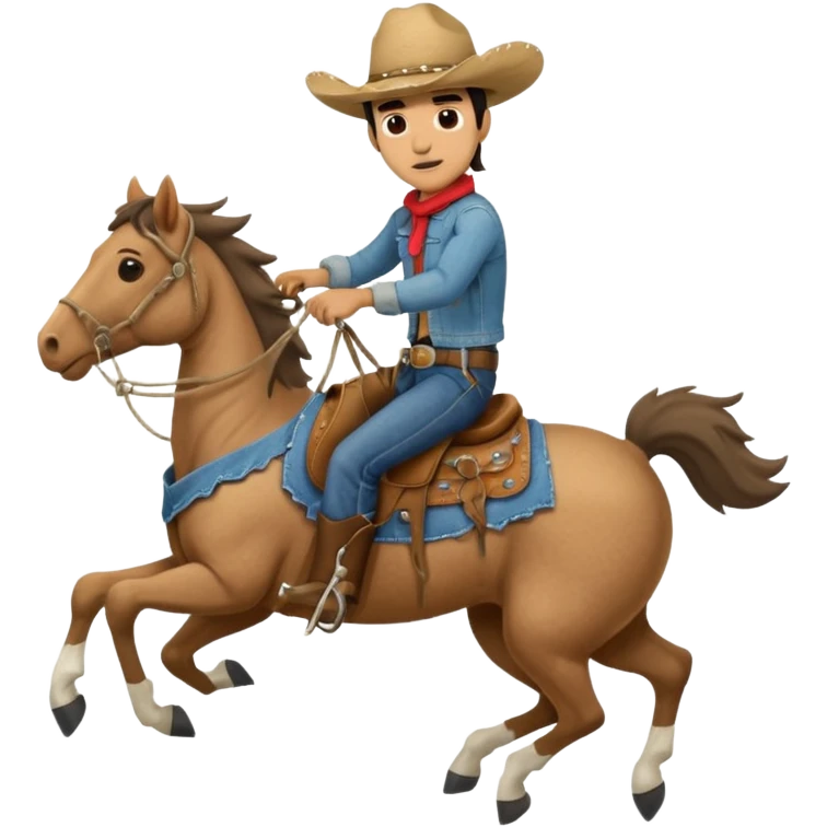 Mexican Cowboy riding a bronco emoji