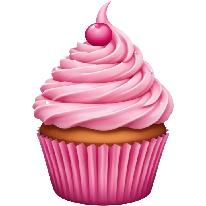 cupcake with pink icing emoji