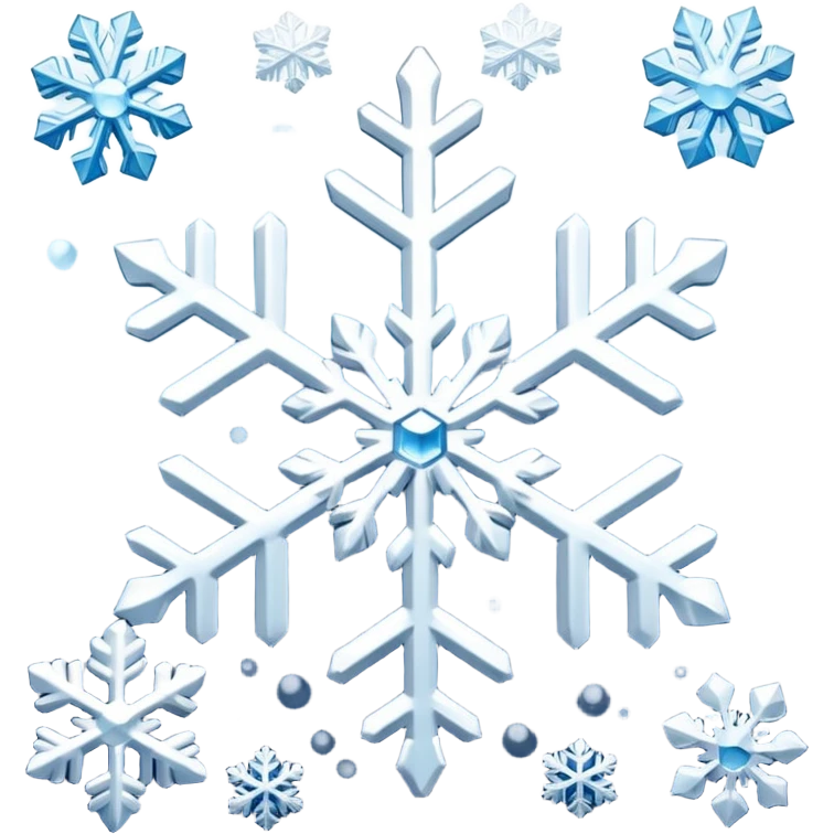 Snowflakes in winter morning emoji
