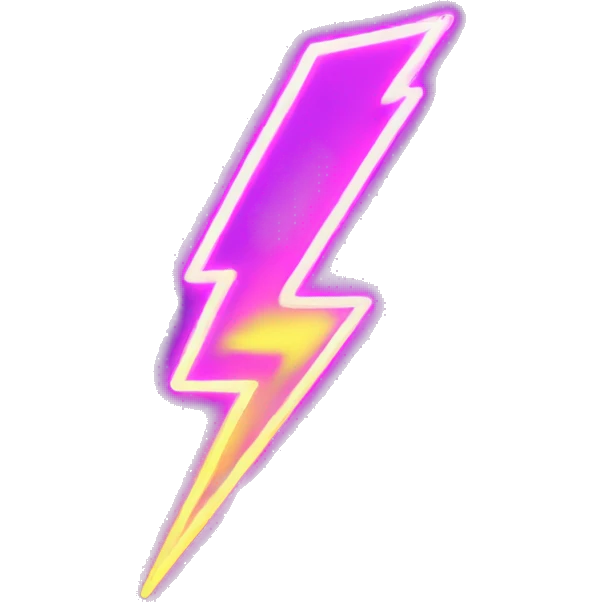 lightning bolt glowing neon  emoji
