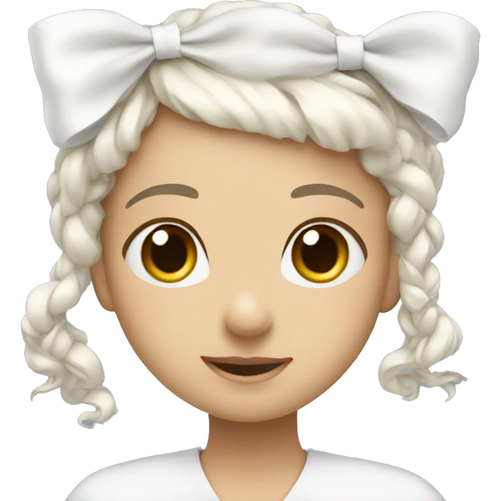 White bow ￼ emoji