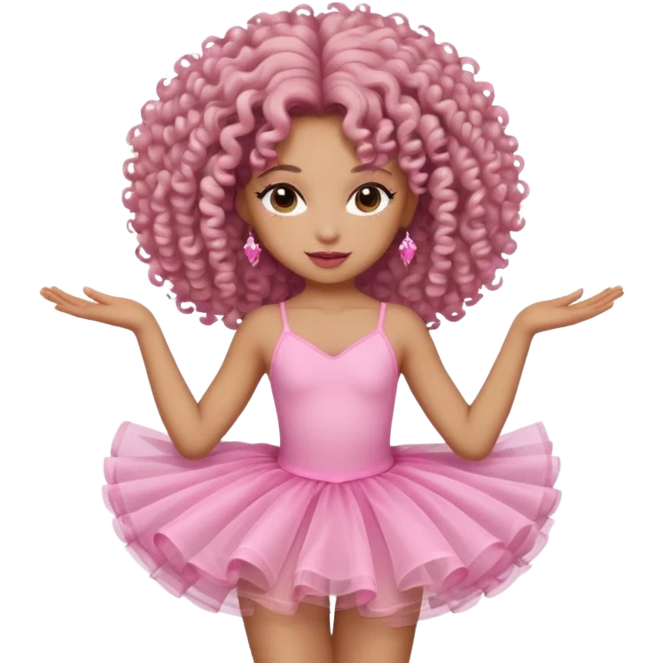 girl with big curly hair dancer emoji
