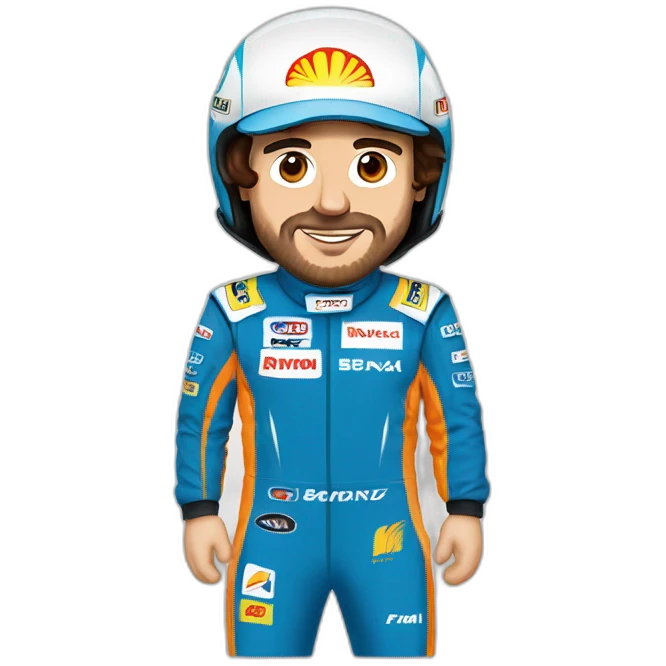 Fernando Alonso wearing WORN RACE SUIT emoji