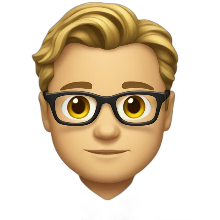 leonardo dicaprio cartoon wearing suit emoji