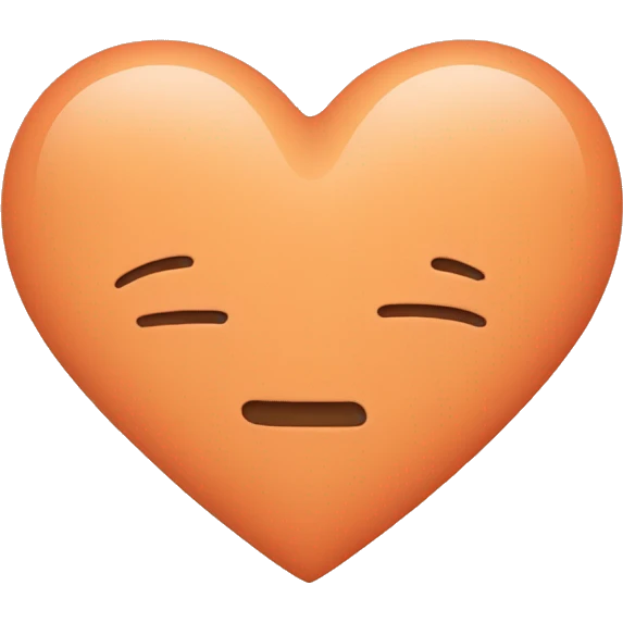 Pastel orange heart emoji