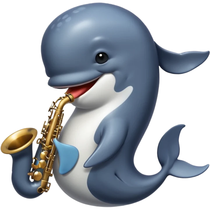 a whale playing saxophone emoji