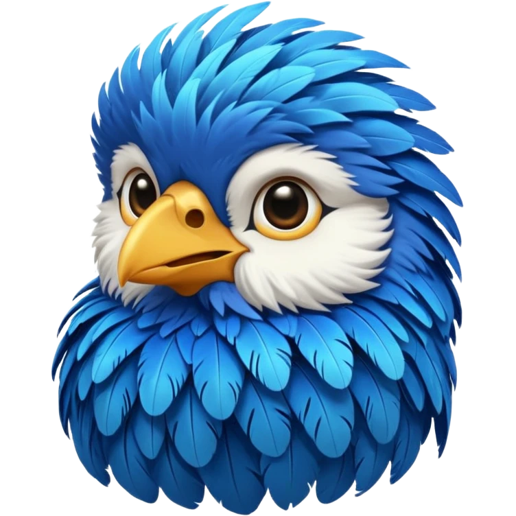 blue feathered bird emoji