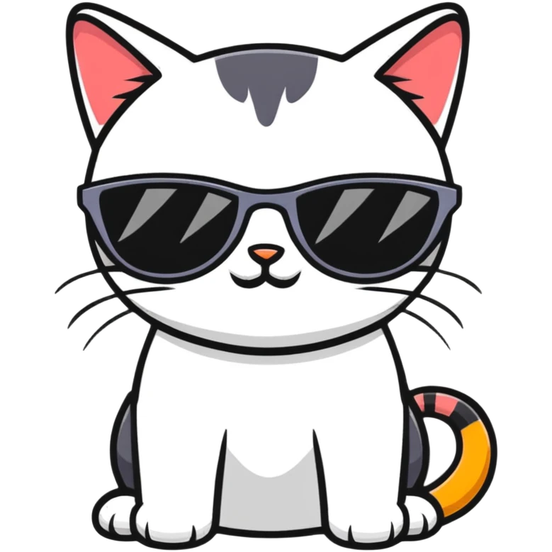 Cat with sunglasses emoji
