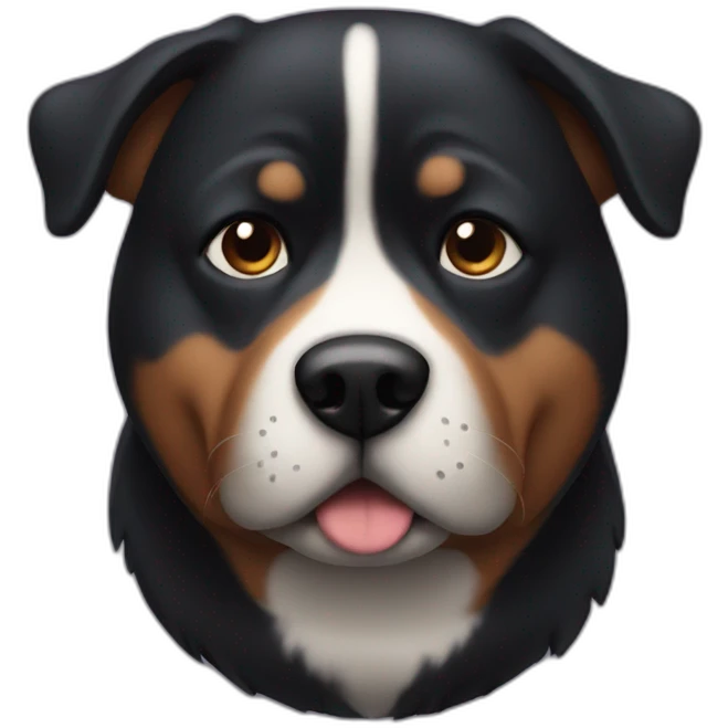 Dark fat dog emoji