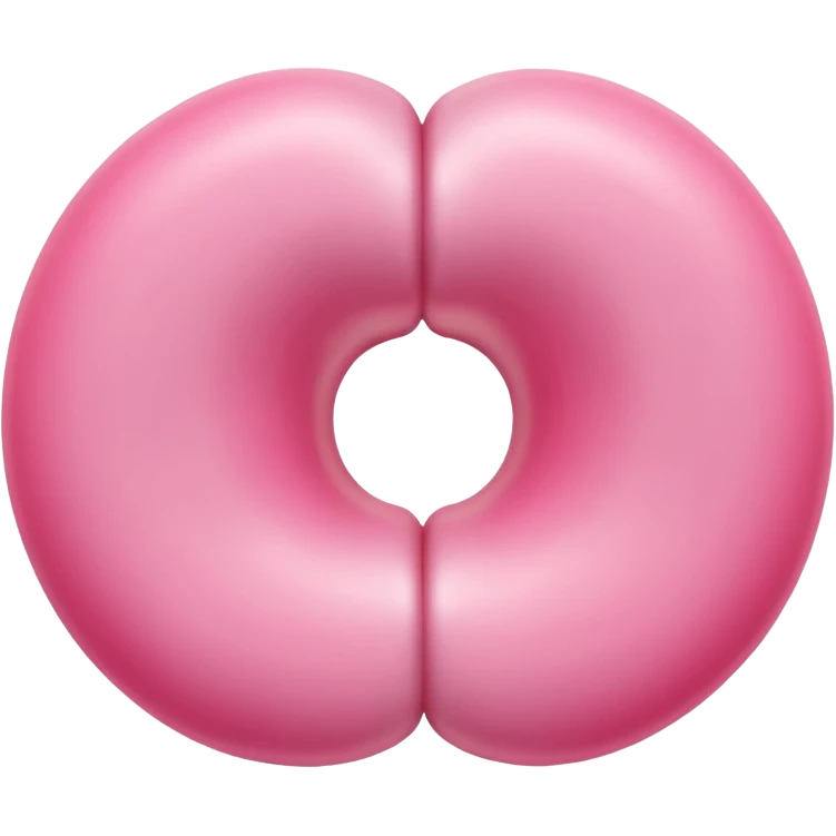 3D digital emoji-style illustration of a symbolic endometrium, featuring a smooth pastel pink circular shape with three concentric layers in varying shades of pink, soft lighting, Apple-style realistic shine, and a transparent background. emoji