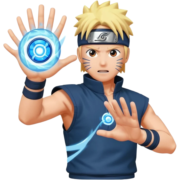 Naruto throwing Rasangen emoji