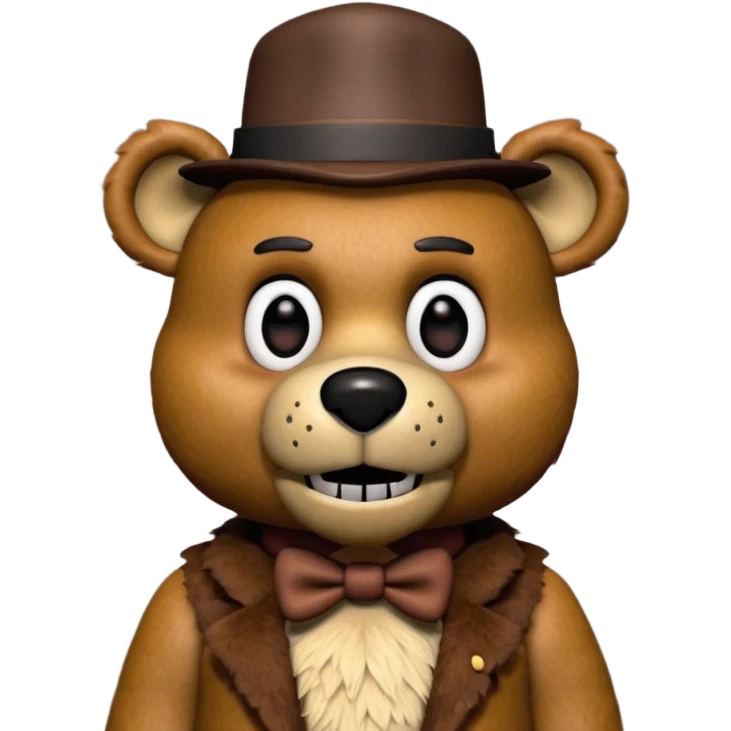 Freddy Fazbear (small hat) from Five Nights At Freddy's Movie emoji