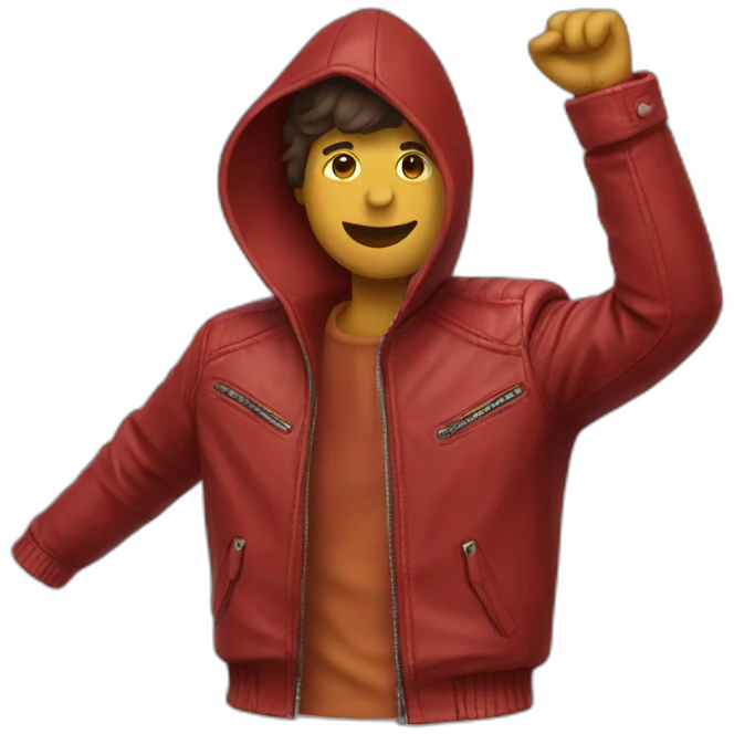 red leather jacket emoji