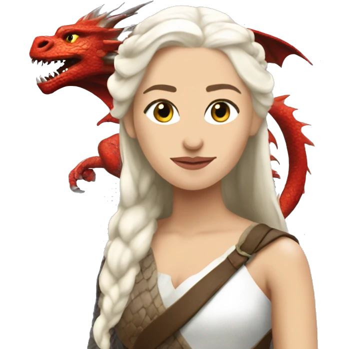 Daenerys Targaryen with dragon emoji
