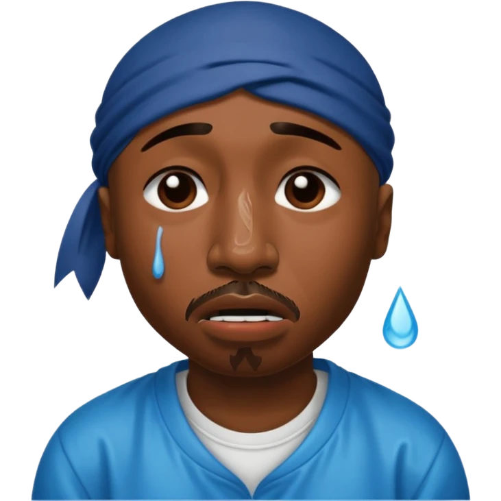 tupac, crying, fat emoji