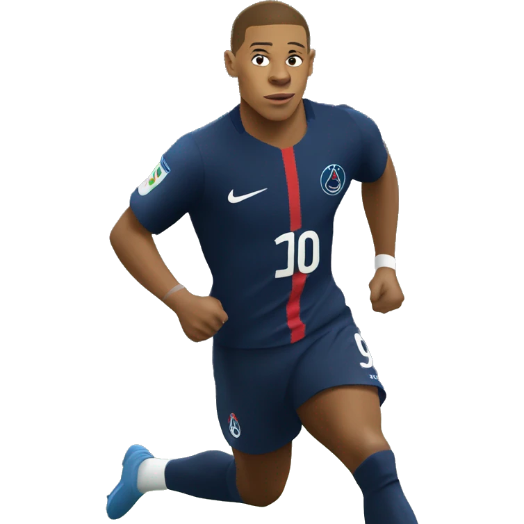 Kylian Mbappé running on field emoji