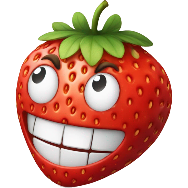 strawberry with smile emoji