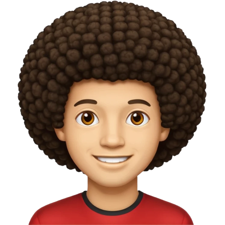 light skin man with afro emoji