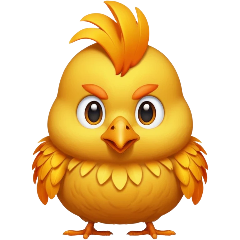 Orange colored chicken 🐥  emoji