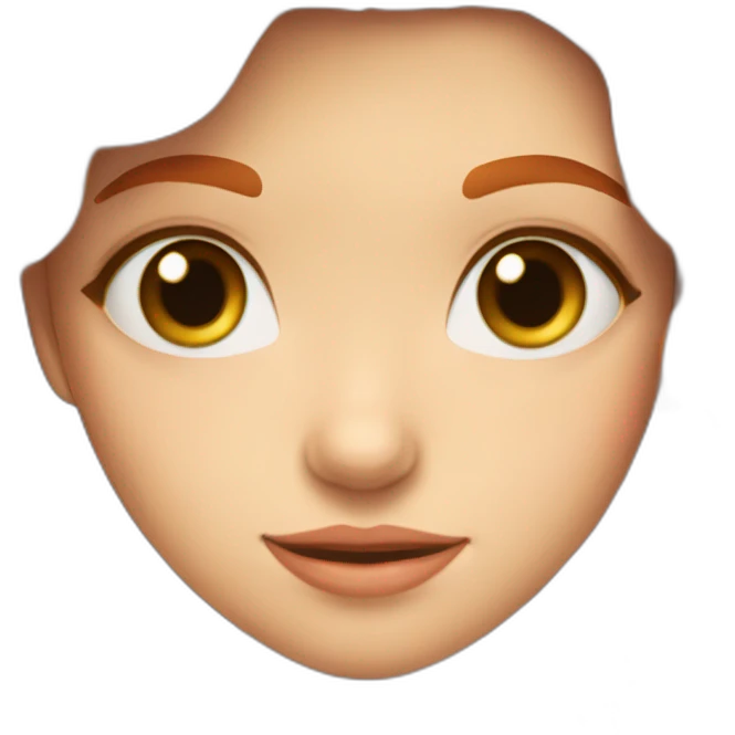 Fille rousse cheveux croler yeux verts  emoji