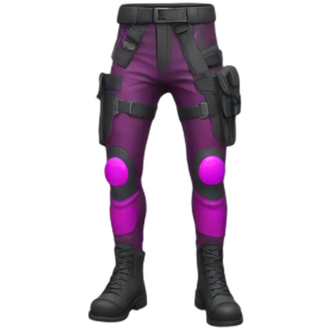 futuristic colored crimsom combat pants emoji