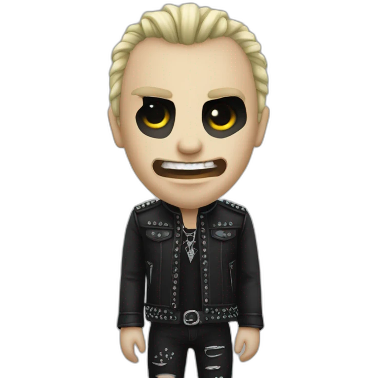 Goth Swedish metal head emoji
