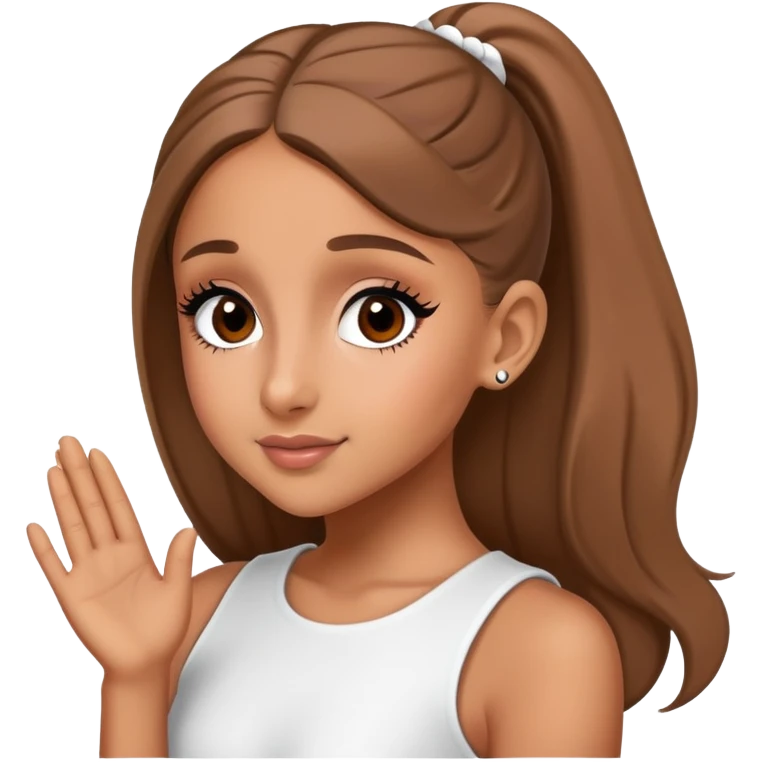 Ariana Grande Bye, saying farewell. emoji