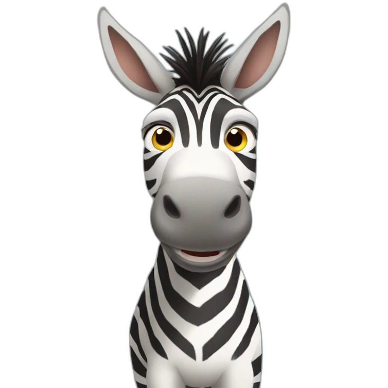 Donkey zebra hybrid emoji