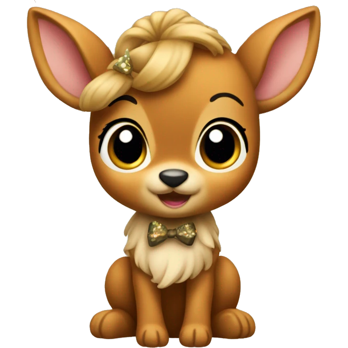 little bambi with a bow  emoji