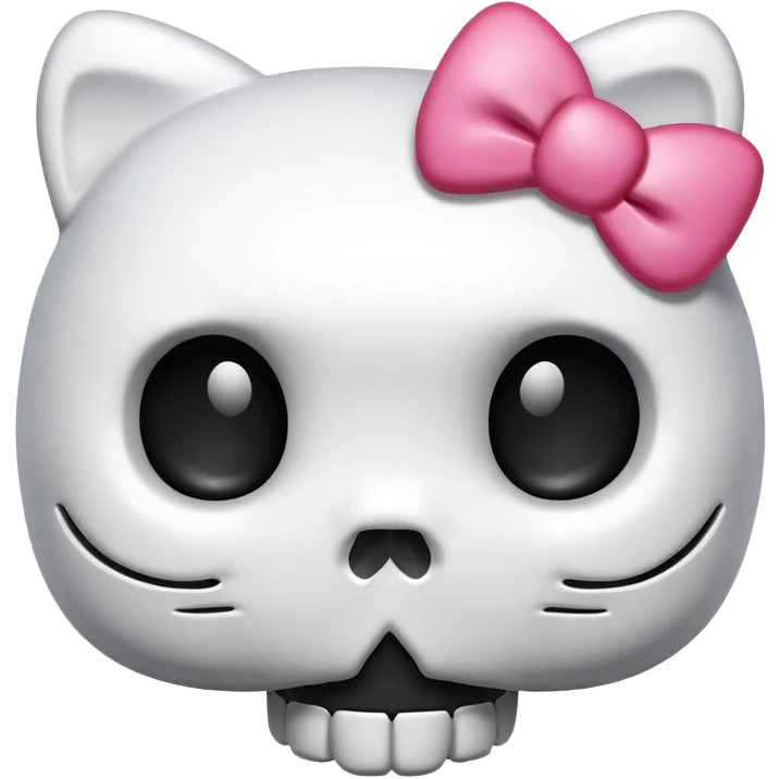 Hello kitty skull emoji