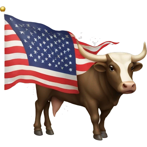 flag and bull emoji