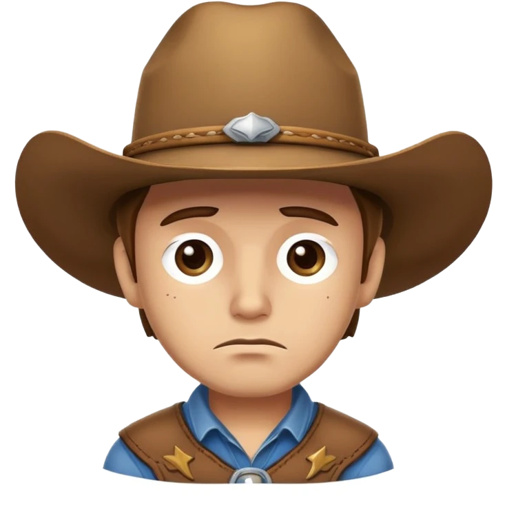 Sad cowboy emoji