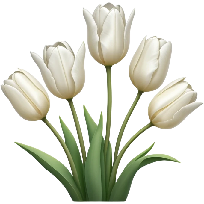 White tulips emoji