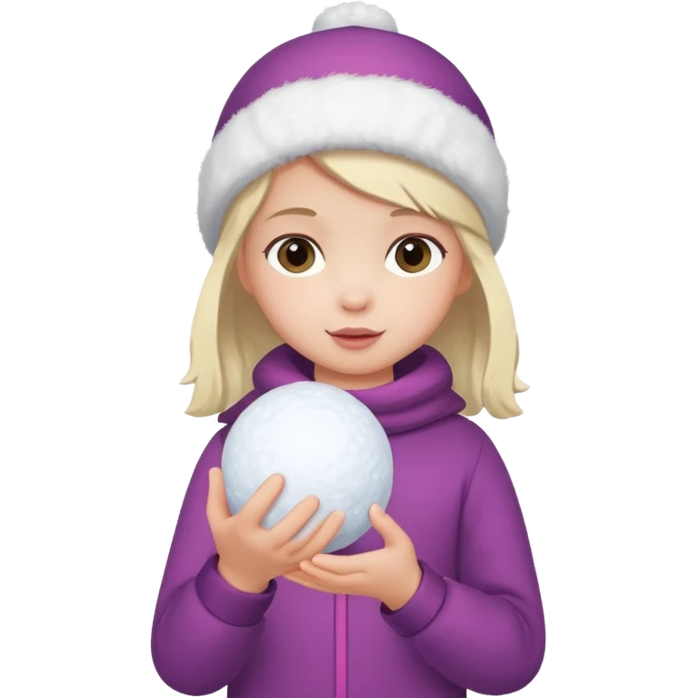 little girl with snowball











 emoji