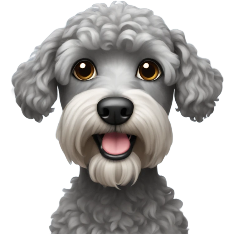 Grey poodle terrier mix emoji