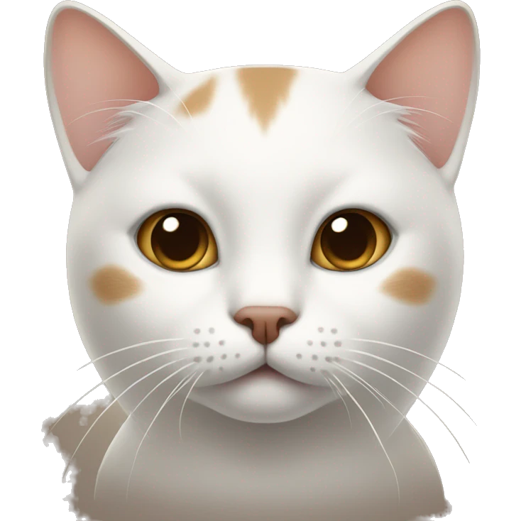 white siam cat with brown face emoji
