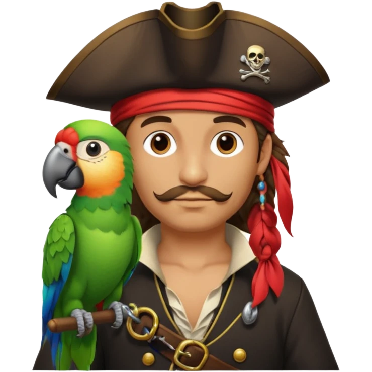 pirate and parrot emoji